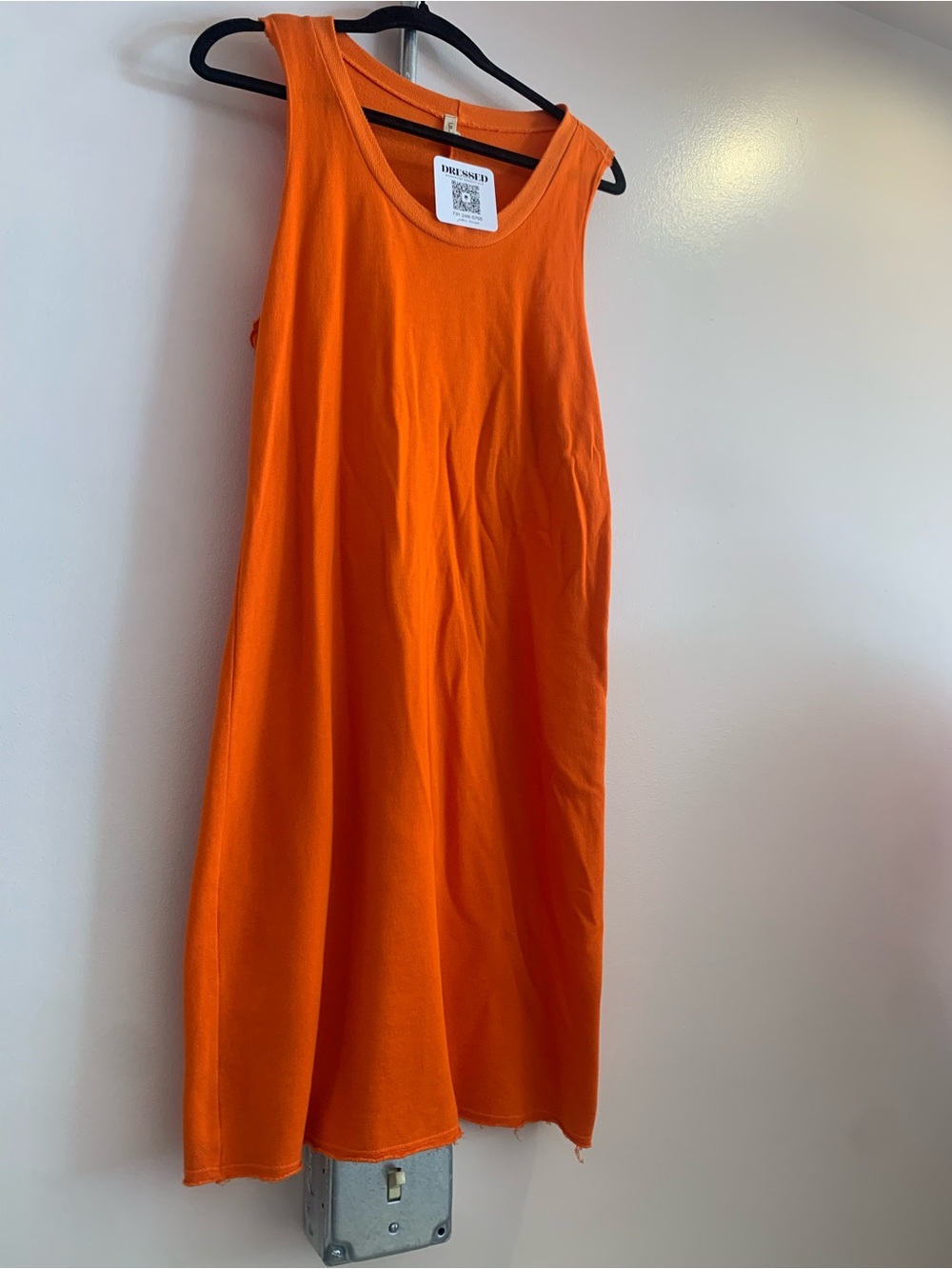 Bright Orange Sleeveless Tank Dress